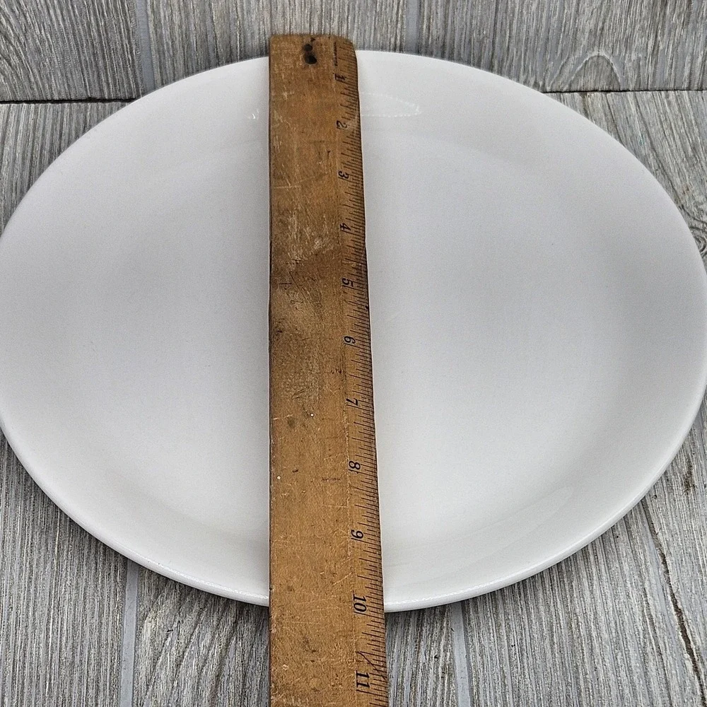 Syracuse China Syralite White Dinner Plates Set of 2 Round USA Restaurant Ware